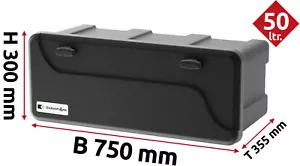 Staukasten, Staubox, Werkzeugkasten aus Kunststoff 750x300x355 mm - Daken 190275 - Bild 1 von 5