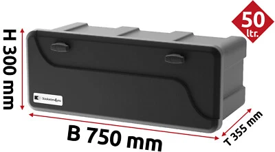 Staukasten, Staubox, Werkzeugkasten aus Kunststoff 750x300x355 mm - Daken 190275 - Bild 1 von 4