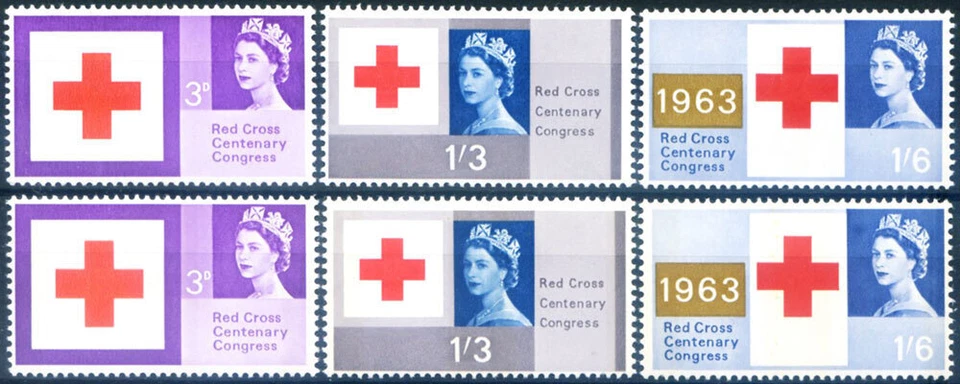 1963 Red Cross. Regular and with phosphorus bands. - Image 1 of 1