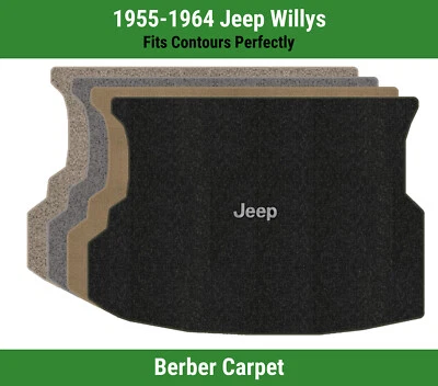 Lloyd Berber грузовой коврик для ' 55-64 Jeep Willys w/серебро на черный логотип Jeep - Изображение 1 из 4