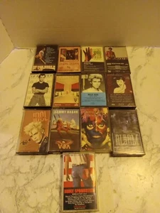 Lot Of (13) 1980s Rock Artist Cassette Tapes,idol,springsteen,David Lee Roth... - Picture 1 of 5