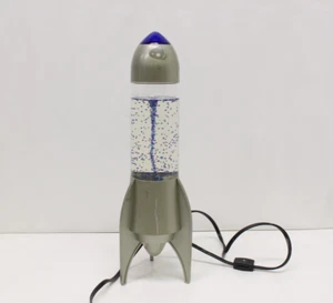 Vintage Lava Lamp Silver Rocket Ship Starship Hurricane Tornado Light -T - Picture 1 of 17