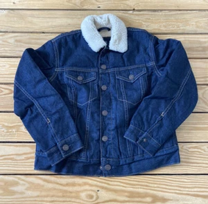 gap kids NWT $78 kids Sherpa lined denim jacket size M(8) blue L5 - Picture 1 of 9