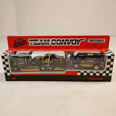 Vintage 1992 Matchbox Super Star Team Convoy Rusty Wallace #2 Pontiac Diecast - Image 1 of 4