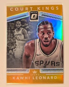2017-18 Donruss Optic /9 Kawhi Leonard Court Kings Orange #28 Spurs Clippers - Picture 1 of 10