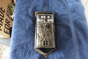 Antique late1800s Cast Iron Mailbox Std No2 Mail Box Peep Hole Lockable - Picture 1 of 6