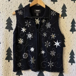 Vintage Designer Originals Studio M Joy Winter Urlaub Geschenke Ugly Sweater Weste - Bild 1 von 5