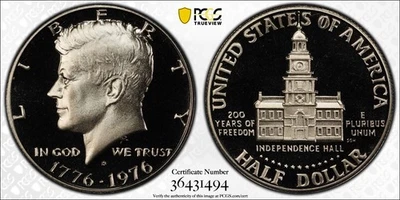 Medio dólar Kennedy 1976-S 50c graduación profesional pr70dcam revestido Foto 1 de 3