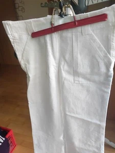 Mädchen-Caprihose Gr. 152+Top Teens+Weiss+Leinen Sommerlich - Bild 1 von 8