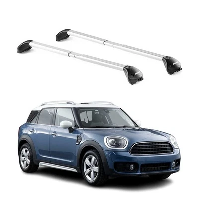 Roof Rack Cross Bars for Mini Cooper Countryman F60 2017-2024 Alu Silver Grey 2x - Image 1 of 4