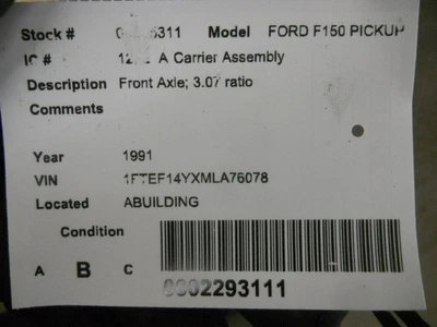 Eje delantero portador relación 3,07 compatible con 83-91 BRONCO 244610 Foto 1 de 4