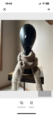 Bufanda estilo “Sofie” hecha a mano, mezcla de lana hilo, topo Foto 1 de 4