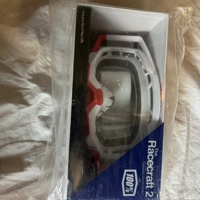 100% Racecraft 2 Gafas Unidas con Lente Transparente ATV UTV Offroad Motocross Montar Foto 1 de 2