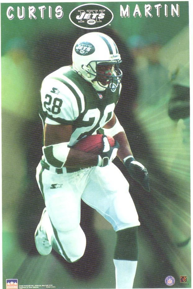 1998 Curtis Martin New York Jets Original Starline Poster OOP - Image 1 of 1