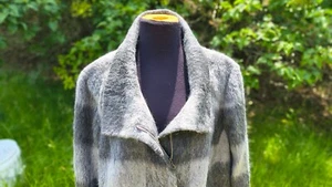 Talbots Gray Checkered Plaid Wool Alpaca Zip Up Jacket Size 16W NEW WITH TAGS - Picture 1 of 3