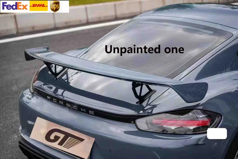 Unpainted Rear Spoiler Wing For Porsche 718 981 987 Boxter Cayman GT4 Style - Image 1 of 2