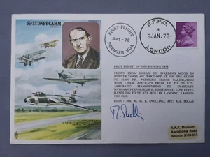 SIR SYDNEY CAM CBE FRAeS FLOWN FIRST DAY COVER SIGNATURES VARIOUS PILOTS ETC - Picture 1 of 3