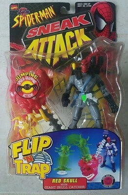 ¡NUEVA FIGURA DE ACCIÓN MARVEL SPIDER-MAN ATAQUE FLIP N TRAP CALAVERA ROJA! b20 Foto 1 de 4