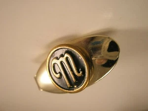 M Initials Monogram Letter Vintage TINY SMALL Tie Bar Clip michael martin monte - Picture 1 of 4
