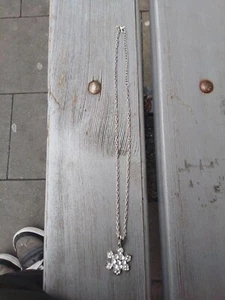 Modeschmuck SilberHalskette(Schneeflocke) - Bild 1 von 3