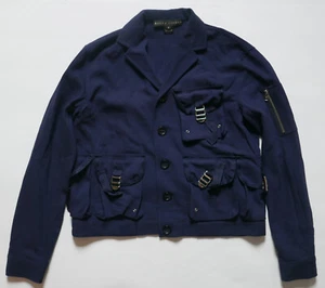 Ralph Lauren Black Label Jacket Blazer Navy Cargo Utility Tactical Wool NWOT 4 - Picture 1 of 4