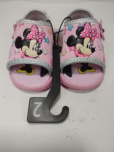 Disney Junior Minnie Mouse Sandals Baby Toddler Girls Size 2 Pink - Picture 1 of 4