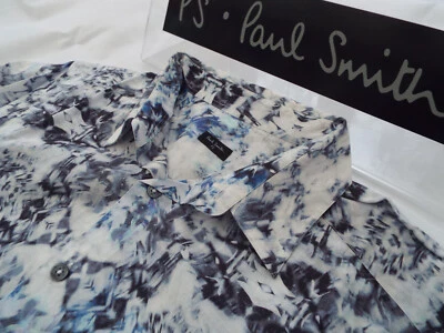 PAUL SMITH Mens Shirt 🌍 Size L (CHEST 42") 🌎RRP £95+📮 ABSTRACT FLORAL PRINT - image 1 of 4