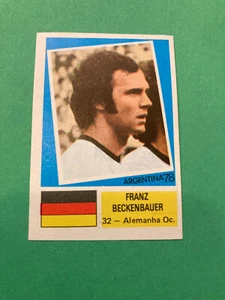 RARA TARJETA ADHESIVA FRANZ BECKENBAUER ARGENTINA 78 COPA DEL MUNDO NUEVA ORIGINAL - Imagen 1 de 2