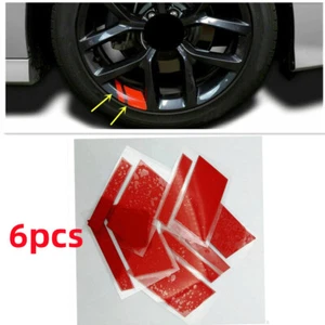 6PCS Red Reflective For 16"-21" Car Wheel Rim Vinyl Decal Sticker Mark Universal - Picture 1 of 5