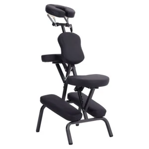 Folding Massage Chair Portable Massage Chair Adjustable Height 130kg Black - Picture 1 of 12