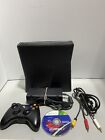 Microsoft Xbox 360 S 250gb Gaming Console Black 1439 With Power Supply