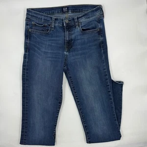 GAP Womens Classic Straight Jeans Size 29 Blue Cotton Blend Mid Stretch Fit - Picture 1 of 10