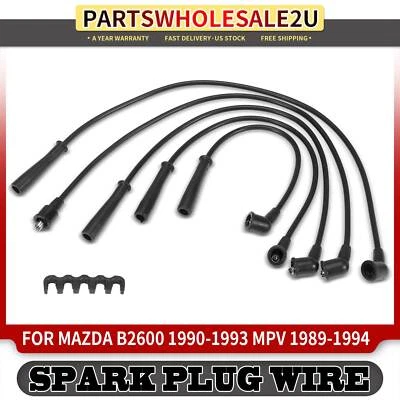 Nuevos juegos de cables de bujías de 5 piezas para Mazda B2600 1990-1993 MPV 1989-1994 2,6 L 7 mm Foto 1 de 4