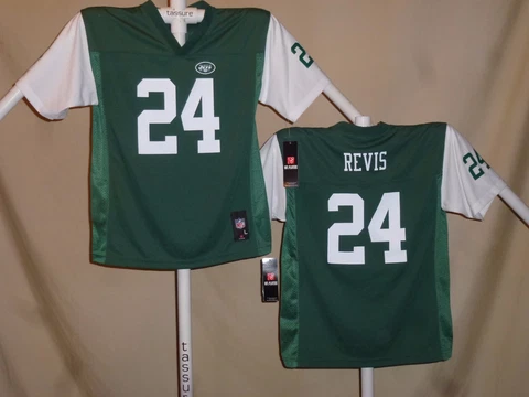 Darrelle Revis  NEW YORK NY JETS  Reebok  JERSEY  Youth Large  NWT  green  ns Cover