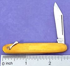Colonial Knife Made In USA Single Blade Folder Pocket Clip Gold Tone