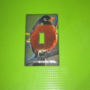 NATIVE Northern Red Robin WILD BIRD LIGHT SWITCH COVER PLATE #7 - Picture 1 of 1