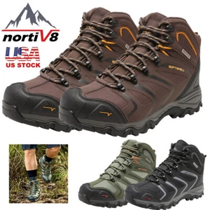 Men's Ankle High Waterproof Hiking Boots Trekking Outdoor Mountaineering Shoes - Picture 1 of 25