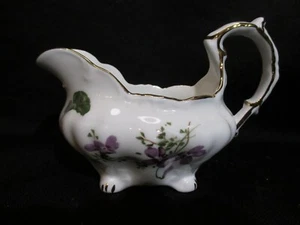 Hammersley Victorian Violets AD Creamer Oval 4 3/4" Vintage Made in England - Picture 1 of 2