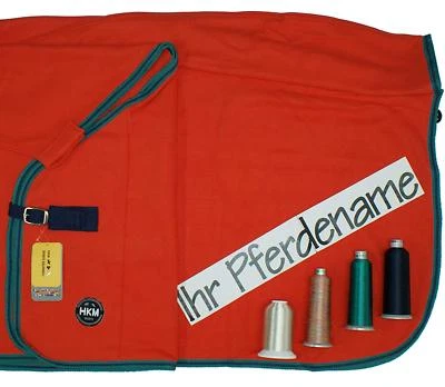 Abschwitzdecke, auf Wunsch individuell bestickt, orange, HKM - Bild 1 von 4