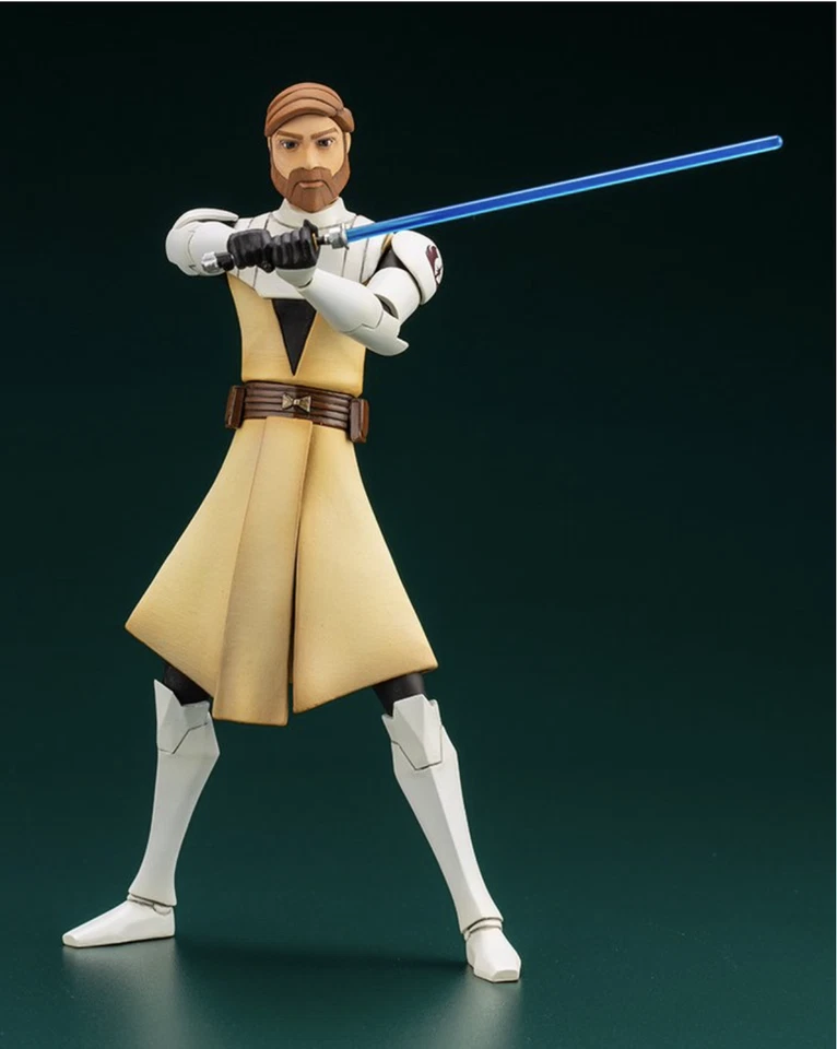 NUEVO Kotobukiya Star Wars The Clone Wars Obi Wan Kenobi ArtFX+ Estatua Vendedor de EE. UU. Foto 1 de 4