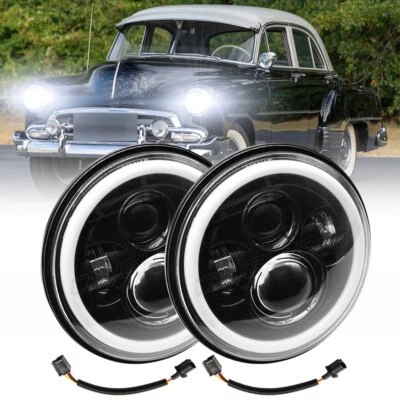 Un par de faros redondos de 7 pulgadas alto/bajo para Chevy Styleline Deluxe 1949-1952 Foto 1 de 4