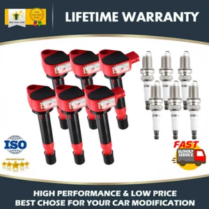 6 Pack Ignition Coils & Spark Plugs For 1999-2007 Honda Odyssey 3.0L 3.5L UF242 - Picture 1 of 12