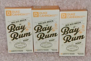 New DUKE CANNON Bay Rum Citrus/Cedarwood Big Ass Brick Of Soap Lot Of 3 - Picture 1 of 1