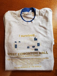 Camicia vintage I Survived West Edmonton Mall Alberta Canada grande rara - Foto 1 di 15