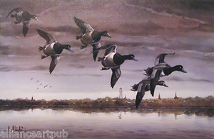 BLUEBILLS VISIT SILVER LAKE + FREE - "BILLS VISIT LONG POINT” s/n By Les Kouba - Picture 1 of 2