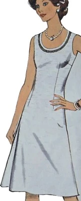 1970s Scoop Neck Princess Dress Fit N Flare A Line Style Sewing Pattern 1094 - Image 1 of 3