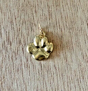 Oso Tigre Perro Chapado en Oro 11x12mm... Dije Estampado Pata - Imagen 1 de 3