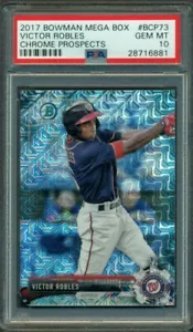 2017 BOWMAN CHROME PROSPECTS MEGA BOX REFRACTOR VICTOR ROBLES #BCP73 PSA 10 - Picture 1 of 1