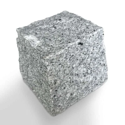 Light Grey Granite 100x100 Riven Block Paving Setts Garden Path Stone - Image 1 of 4