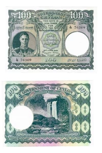 u Nota de reproducción Ceilán 100 rupias 1943 Pick #38 503 - Imagen 1 de 1